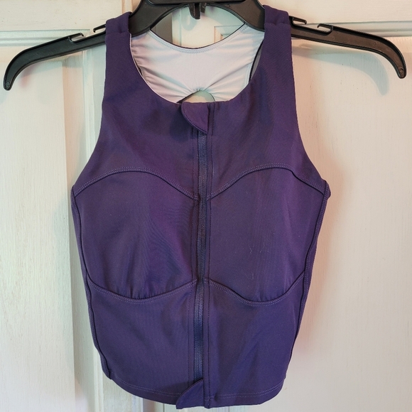 Halara Speedwave Zipper Racerback Cut Out Quick Dry Crop Top - Picture 2 of 7